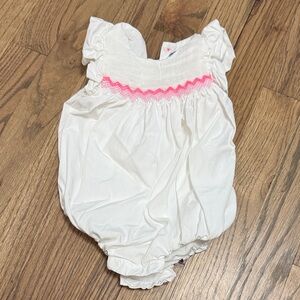 Jacadi White and Pink Formal Kids Dress